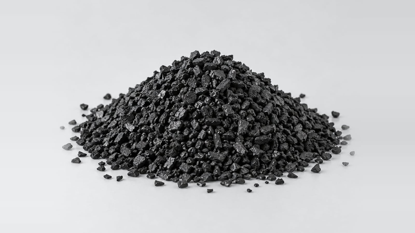Heap of granular activated carbon