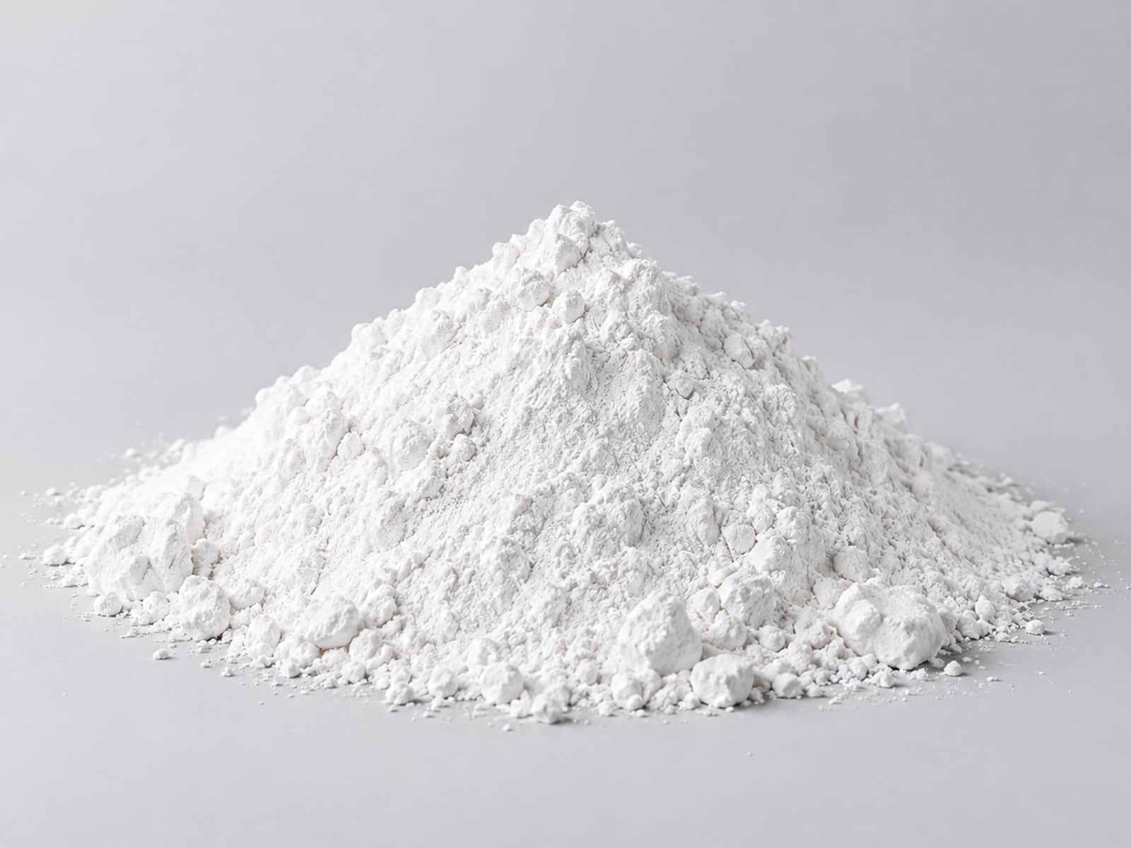 Heap of white hydrated lime powder